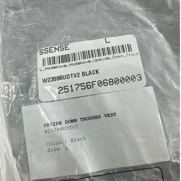 HODAKOVA Women's Black Upside Down Trouser Vest Size L - Picture 5 of 10